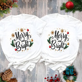 Vrolijk en stralend Elegant Kerstfeest T-shirt