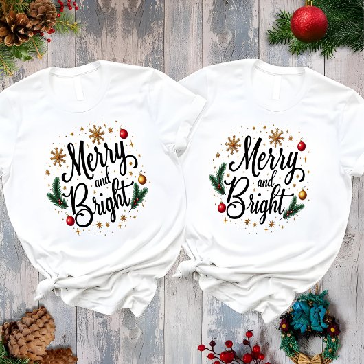 Vrolijk en stralend Elegant Kerstfeest T-shirt