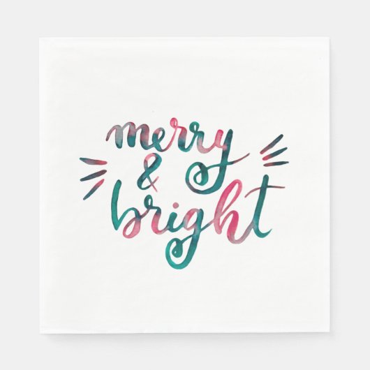 Vrolijk en stralend - groen en roze servet (Voorkant)