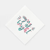 Vrolijk en stralend - groen en roze servet (Hoek)