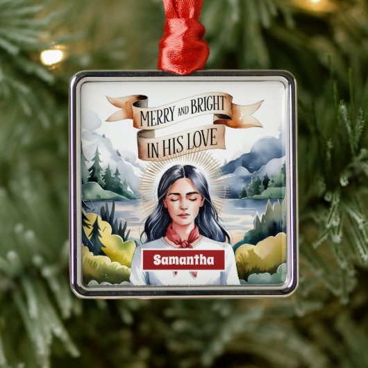 Vrolijk en stralend in zijn Ornament van liefde (Boom)