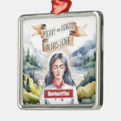 Vrolijk en stralend in zijn Ornament van liefde (Links)