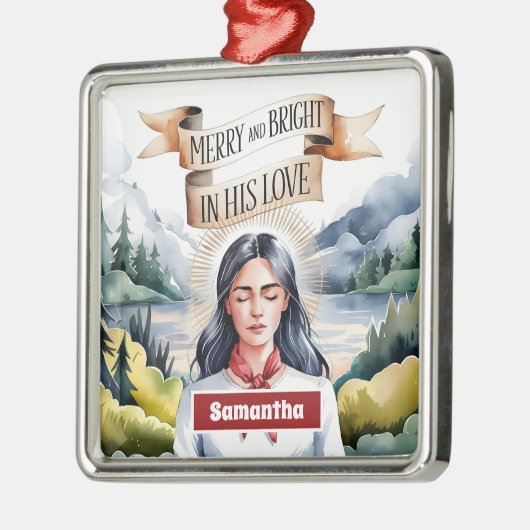 Vrolijk en stralend in zijn Ornament van liefde (Links)