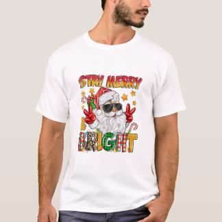 Vrolijk en stralend Kerstman T-shirt