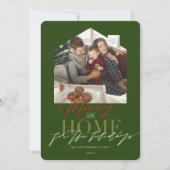 Vrolijk en thuis voor de Feestdagen typografie fot Feestdagenkaart (Voorkant)