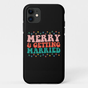 Vrolijk En Trouwend Koppel Kerst Groovy Case-Mate iPhone Case