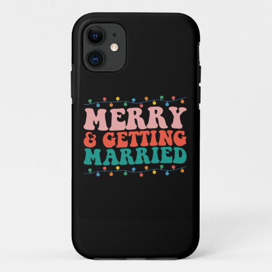 Vrolijk En Trouwend Koppel Kerst Groovy Case-Mate iPhone Case (Achterkant)