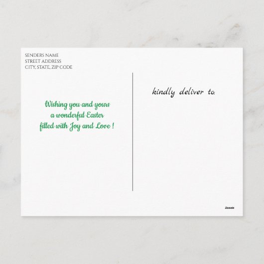 Vrolijk en veilig Pasen | Cute Funny Rabbit met Ma Feestdagenkaart (Achterkant)