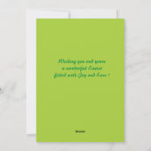 Vrolijk en veilig Pasen | Cute Funny Rabbit met Ma Feestdagenkaart (Achterkant)