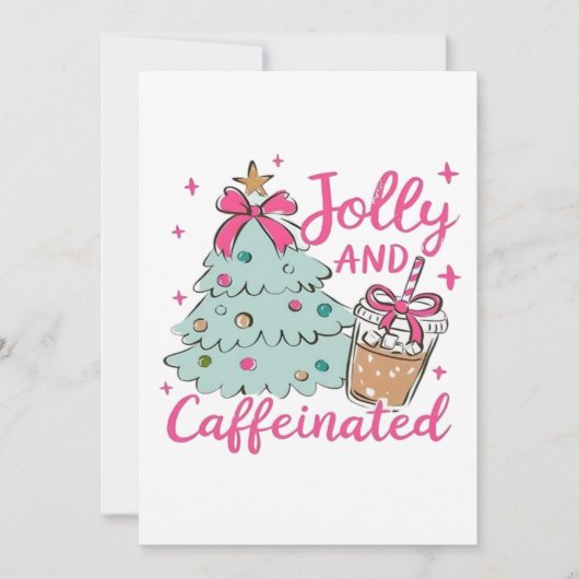 Vrolijk en vol cafeïne kaart (Voorkant)
