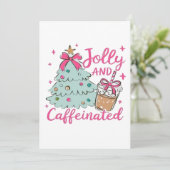 Vrolijk en vol cafeïne kaart (Staand voorkant)