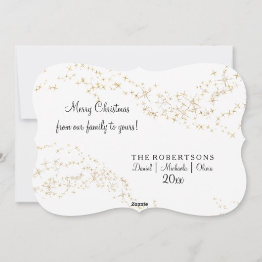 Vrolijk en vreugdevol Baby Glitter Star Foto Kerst Feestdagenkaart (Achterkant)