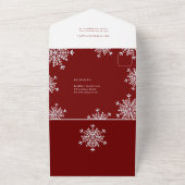 Vrolijk en vreugdevol samen 4 foto rustieke kerst all in one uitnodiging (Buitenkant)