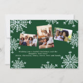 Vrolijk en vreugdevol samen 4 foto rustieke kerst feestdagenkaart (Achterkant)