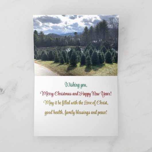 Vrolijk en vrolijk kerstfeest, Wenskaart Kaart (Binnen)