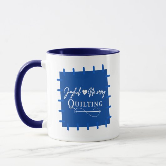 Vrolijk en vrolijk Quilter Mok (Links)