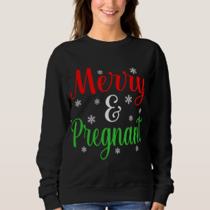 Vrolijk en zwanger Grappig Kerstmis Santa Elf Gnom Trui