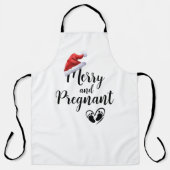 Vrolijk en Zwanger Kerstvakantie Baby Schort (Voorkant)