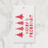 Vrolijk en zwanger met Kerstmis Cadeaulabels (Achterkant)