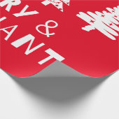 Vrolijk en zwanger met Kerstmis Cadeaupapier (Hoek)