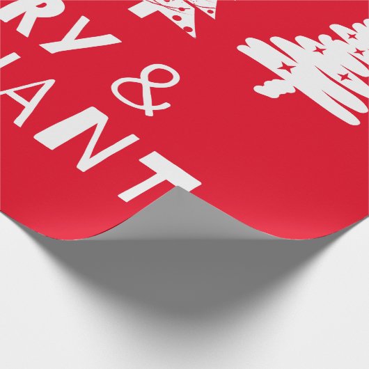 Vrolijk en zwanger met Kerstmis Cadeaupapier (Hoek)