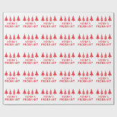 Vrolijk en zwanger met Kerstmis Cadeaupapier (Vlak)