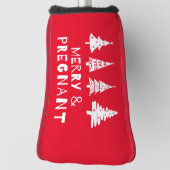 Vrolijk en zwanger met Kerstmis Golfheadcover (Draai 90)