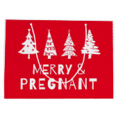 Vrolijk en zwanger met Kerstmis Groot Cadeauzakje (Achterkant)