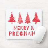 Vrolijk en zwanger met Kerstmis Muismat (Met muis)