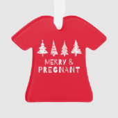 Vrolijk en zwanger met Kerstmis Ornament (voorkant)