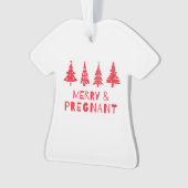 Vrolijk en zwanger met Kerstmis Ornament (voorkant)