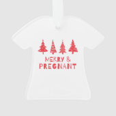 Vrolijk en zwanger met Kerstmis Ornament (achterkant)