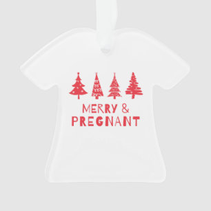 Vrolijk en zwanger met Kerstmis Ornament