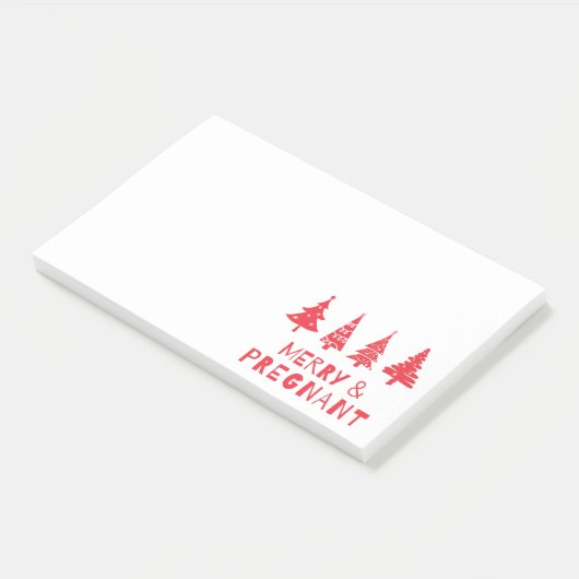Vrolijk en zwanger met Kerstmis Post-it® Notes (Schuin)