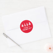 Vrolijk en zwanger met Kerstmis Ronde Sticker (Envelop)