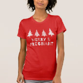 Vrolijk en zwanger met Kerstmis T-shirt (Voorkant)