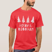 Vrolijk en zwanger met Kerstmis T-shirt (Voorkant)