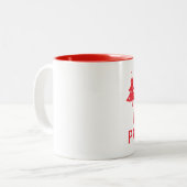 Vrolijk en zwanger met Kerstmis Tweekleurige Koffiemok (Voorkant links)