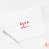 Vrolijk en zwanger met Kerstmis Vierkante Sticker (Envelop)