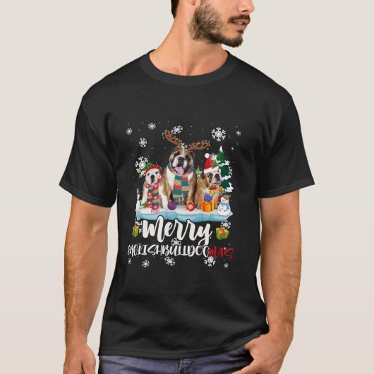 Vrolijk Engels Bulldogmas Grappig Engels Bulldog L T-shirt (Voorkant)