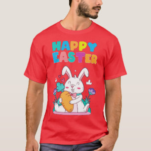 vrolijk esster konijnenkonijn gezicht grappige oos t-shirt