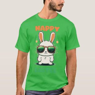 vrolijk esster konijnenkonijn gezicht grappige oos t-shirt
