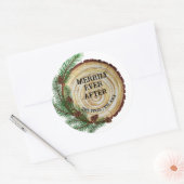 Vrolijk Ever na de huwelijkskerst Ronde Sticker (Envelop)