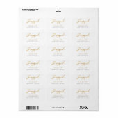 Vrolijk Faux Gold Elegant retour adres label (Full Sheet)