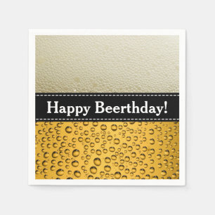 Vrolijk feest. Volwassen verjaardag of Tekst aanpa Servet