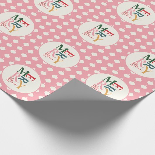 Vrolijk  feestdagen cadeaupapier (Hoek)