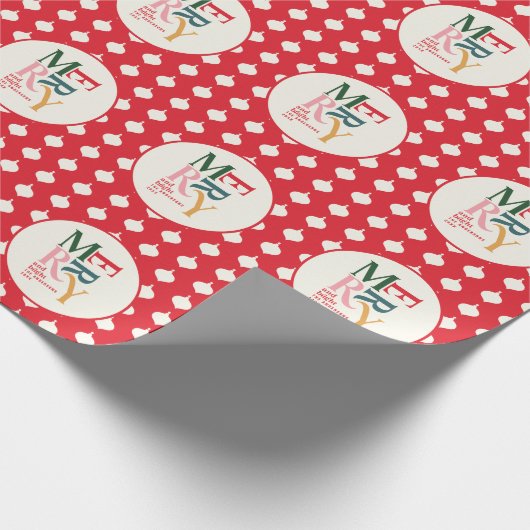 Vrolijk feestdagen cadeaupapier (Hoek)