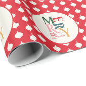 Vrolijk feestdagen cadeaupapier (Rol Hoek)