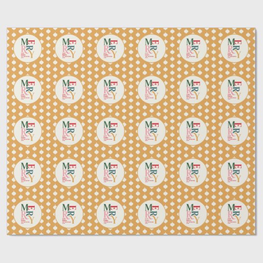 Vrolijk  feestdagen cadeaupapier (Vlak)