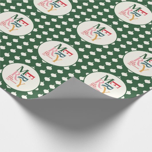 Vrolijk feestdagen cadeaupapier (Hoek)